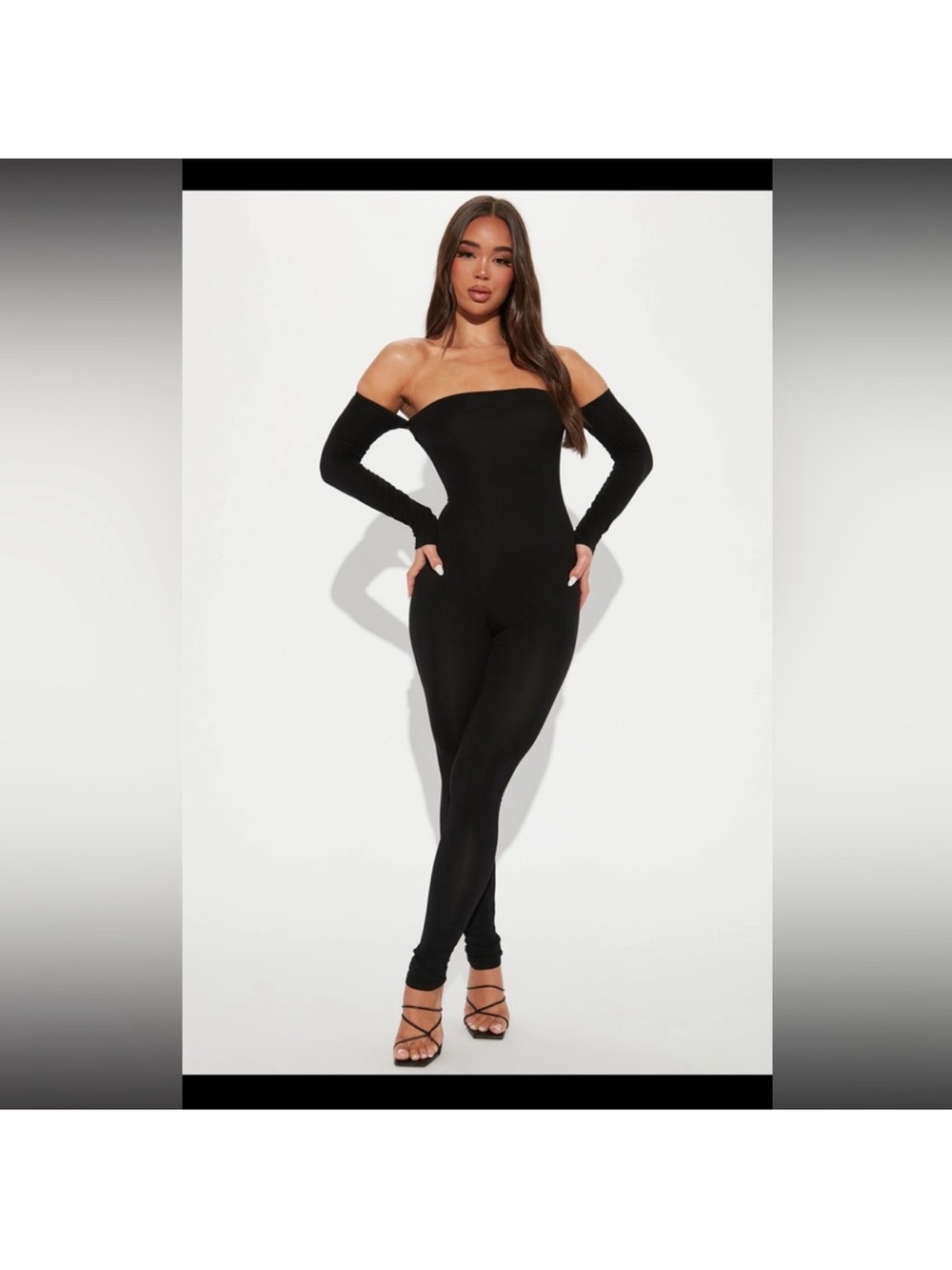 Off-Shoulder Black Jumpsuit